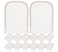 Housoutil Lace Frontal Net with Breathable Silk Material U-shaped Hand-tied 4x4 Inch 20pcs and Flexible Cuttable Design for Wig Making for Doll Crafts and Hair Extensions