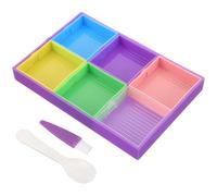Housoutil Large Capacity Rhinestone Sorting Board with Plastic Diamond Art Tray and Point Drill Tools Container for Organizing Beads and Crafts Random Color