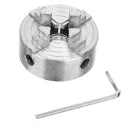 Housoutil Lathe Chuck Woodturning Lathe Clamp Chuck DIY Clamp Supply DIY Supply Zinc Alloy Silver