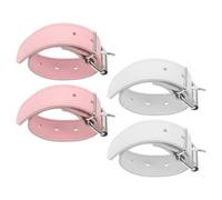Housoutil Leather Bike Basket Straps White and Pink 2 Pairs Adjustable Design Solid Installation Bicycle Basket Front Strap for Bike Decor