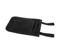 Housoutil Lightweight Oxford Cloth Crutch Organizer Bag with Easy Installation for Crutches and Wheelchair Side Storage, for Travel and Mobility Aid Support, Sturdy Black Hanging Pouch