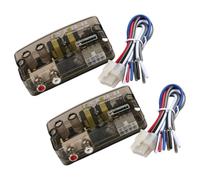 Housoutil Line Output Converter with Audio Frequency Delay and One-Button Operation for Car Speaker Wire Adapter Random Color