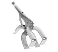 Housoutil Locking Sheet Metal Clamp Welding Pliers 11 Inch U-Shaped Steel Plate Construction Sturdy Non-Deformation Silver Clamp for Clamping Components for Riveting and Cutting