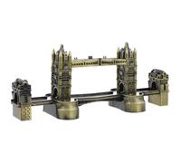 Housoutil London Tower Bridge Model Alloy Sculpture, Alloy Architectural Bridge Statue Decor, British Landmark Building Model for Home and Office Display