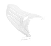 Housoutil Long White Inflatable Beard with Comfortable Fit and Mustache Costume Reusable Plastic Santa Claus Accessory Realistic Facial Hair for Teens and Adults for Christmas Parties