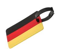 Housoutil Luggage Hanging Name Tag Bag Tags Stylish 3D Flag Design PVC with Exceptional Durability and Antloss Identification Mark for Travel Work Id German Suitcase Identifier