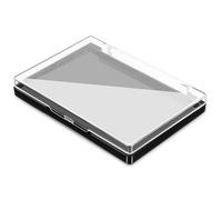 Housoutil Magnetic Empty Eyeshadow Palette with Lid Black Base, Small Magnetic Makeup Organizer Tray for DIY Eye Shadow Storage and Depotting