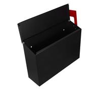 Housoutil Mailbox Metal Steel Mailboxes for outside Decorative Outside Mail Boxes for House Metal Stainless Steel Letter Boxes for Wall Black