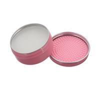 Housoutil Makeup Brush Cleaner Pad Mat with Silicone Soap Compact and Cute Design Metal Soap for Versatile Application for Business Trips and Travel