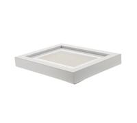 Housoutil Medal Display Shadow Box Frame for Desktop White 3d Thickened Medal Picture Holder with Stand Suitable for Sports Memorabilia and Badge Collection