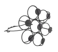 Housoutil Metal Egg Holder Stand Black Hen Shape Egg Storage Rack Dispenser Shelf for Kitchen Countertop