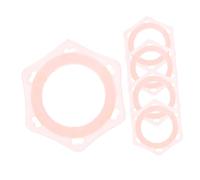 Housoutil Mic Protection Rings Anti-rolling Ring for Microphones Six-corner Night-glow Plastic 5pcs for Ktv and Home Use