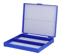 Housoutil Microscope Slide Organizer 100-Slot Laboratory Storage Case Plastic Slide Box for Pathology Sample Management and Adult Students