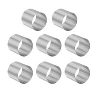Housoutil Mini Cheesecake Mould, 8PCS Stainless Steel Mousse Rings,5*5*5cmRound Non Stick Cake Ring, 1.9in Crumpet Rings for Baking Mousse Cake Dessert