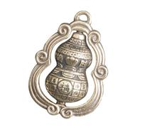 Housoutil Mini Gourd Pendant Keychain Accessory for Keyring Solid Brass Decorative Key Chain 1-Piece Feng Shui Gourd Charm for Home and Car