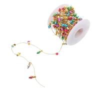Housoutil Miniature Dollhouse Christmas String Lights 5M, Tiny Fake Mini Christmas Bulbs Garland for Crafts and Fairy Garden Decorations, Doll House Accessories for Holiday Mini Tree