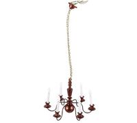 Housoutil Miniature Hanging Chandelier Lamp Model for Sand Table Scene Decoration Luminous Mini Dollhouse Light Adornment Compact Pendant Light for Craft Lovers and Miniature Layouts