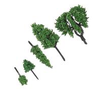 Housoutil Miniature Landscape Model Trees for DIY Sand Table Architecture Plastic Artificial Mini Scenery Trees for Dollhouse Fade-resistant Small Scale Plant Models for Creative Micro