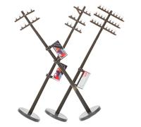Housoutil Miniature Telegraph Poles Model Kit Plastic DIY Decoration for Sand Table Scenes Micro Landscape Enthusiasts Creative Train Model Accessories