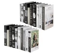 Housoutil Modern Decorative Books Faux Books for Decoration, Books Decor Display Books for Home Decor, Fake Book for Home Office Bar Table Shelf Decor Book Display- Random Pattern