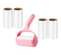 Housoutil Multi-function Easy to Use Pet Hair Remover Lint Roller with 300 Sheets, Plastic Material Complete Set with Handle, Dust Cover and 5 for Clothes and Hair for Home and Travel
