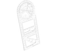 Housoutil Multifunctional Plastic Ruler Set for Geometric Patterns Lightweight and Easy to Observe Features, for Mathematics Learning in School and Construction Tasks