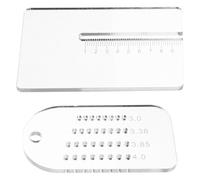 Housoutil Multifunctional Punch Distance Ruler 2Pcs Acrylic Hole Gauge for Leather Craft Stitching and Hand Hole Punching in DIY Applications