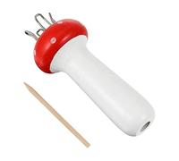 Housoutil Mushroom Knitting Dolly Pot Making Knitting Doll Maker Chenille Yarn Mushroom Weaving Tulip French Knit Dolly Pour Knitters Wool Knit Knitter Knotty Super Product Wooden Red