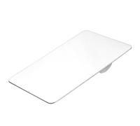 Housoutil Nail Art Pallets Silver Stainless Steel 2pcs with Finger Paint Mixing Tray Medium Size Prevents Cross-contamination for Nail Art and Makeup and Home Use