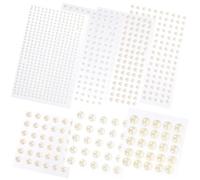 Housoutil of Self Adhesive Pearl Stickers Assorted Sizes 14 Sheets No Marks When Peeling Abs Decorative Craft Pearls for Nail Art and Face Makeup for DIY Beauty and Personal Care