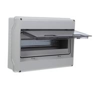 Housoutil Outdoor Distribution Box with Transparent Window Din Rail Enclosure for Circuit Breaker Protection Weather-resistant Electronic Junction Box for Home and Industrial Use