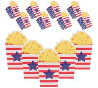 Housoutil Paper Popcorn Boxes for Packing Popcorn with Decorative Pattern Printings 30pcs Adorable and Fashionable for Independence Day Party and DIY Baking