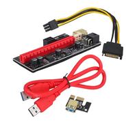 Housoutil Pcie Graphics Card Extension Riser Cable for Gpu Mining 1x to 16x Adapter for Gaming Laptops and Pcs Black and Gold