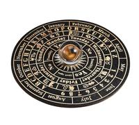 Housoutil Pendulum Dowsing Board Wooden Circular Rustic Style for Divination and Witch Decorations Home Use