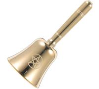 Housoutil Pentagram Design Metal Altar Bell for Divination and Tarot Ceremony Handheld Bell Suitable for Wiccan Rituals and Meditation