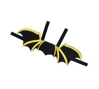 Housoutil Pet Costume Creative Festival Outfit Bat Wings for Dogs and Cats Halloween Felt Cloth with Sticky Strap, Black Bat Wing Design for Puppies for Halloween Party