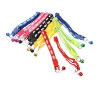Housoutil Pet Dog and Cat Collars Breathable Skin-friendly Pvc and Pp Material Adjustable 12pcs with Fish Print Decorative Collars with Bell for Christmas and Photos