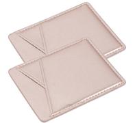 Housoutil Phone Back Card Holders Adhesive Wallet Holder with 2 Slots Pu Leather 2pcs Organizer for Cards or Cash Prevents Content from Falling for Mobile Phones