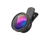 Housoutil Phone Macro Lens 12.5x Distortion-free Wide Angle 0.45x Mobile Camera Lens Aluminum Alloy Easy to Use