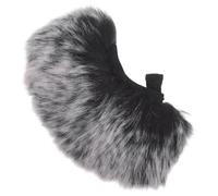Housoutil Phone Microphone Furry Windscreen Windproof Cover with Power Plug Compatible for Live Streaming, Podcasting, and Studio Recording - Compact High-density Mic Windshield