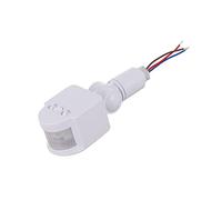 Housoutil Pir Motion Sensor Detector White Abs Material Body Wall Light Inductor with Adjustable Delay Time and 24v Dc Input for LED Floodlight Outdoor Security Lighting