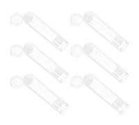 Housoutil Plastic Coin Storage Tubes 6Pcs Airtight 19Mm Diameter Holders for Quarter Roll Collectors and Banking Use