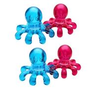 Housoutil Plastic Octopus Head Massager 4Pcs Professional Scalp Massager Portable for Deep Tissue Stimulation and Household Neck Back Hand Massage