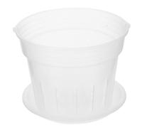 Housoutil Plastic Orchid Flowerpot with Removable Tray and Ventilation Holes 7 Inch Suitable for Office and Indoor Plant Containers