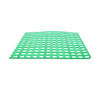 Housoutil Plastic Pet Cage Mat for Small Animals with Footfriendly Design and Non Slip Feature, Green round Hole Floor Protector for Bunny and Bird Habitats, Easy to Clean and Sturdy