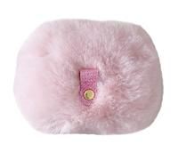 Housoutil Plush Wireless Earphone Case Soft Fluffy Earbuds Protector Cover Compatible with Airpods Pro Generation Cute Pink Headset Organizer Cover for Teens Scratch-resistant Shell