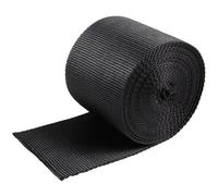 Housoutil Polyester Floor Cable Cover Cord Organizer for Home and Office Rugs, Black Cord Protector Minimizing Risk of Tripping and Electrocution, 3 Meters Cable Management Solution