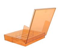Housoutil Portable Acrylic Vial Storage Case for Insulin and Peptide Medicine with Light Protection, Holds 10 Small Ampoules, Stable Structure, Brown Organiser for Hospital and Emergency Use