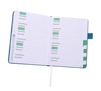 Housoutil Portable Address Organizer Phone Book with Alphabetical Index Imitation Leather PU Cover Compact Pocket for Home and Office Easy Carry Mini Telephone Organizer for Names Numbers