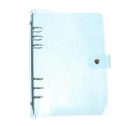 Housoutil Portable Loose Leaf Handbook Protector Six Hole PVC Notebook Cover for Travel Journal Refillable Binder Shell for Students Teachers Office Use Blue